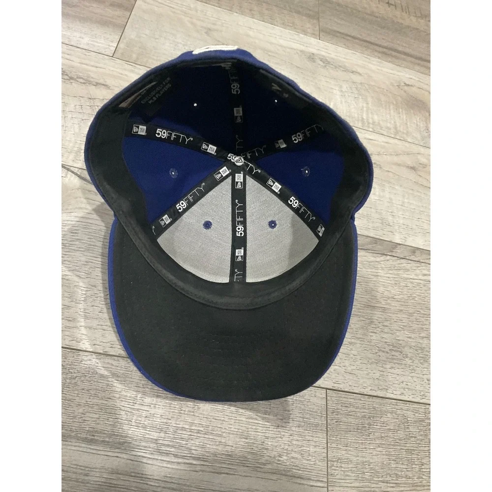 New Era 59FIFTY Low Profile LA Dodgers Fitted Hat Blue 7 1/8 MLB Baseball‎ Cap